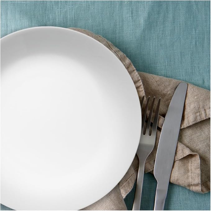 Corelle 3122 22 cm Vitrelle Glass Winter Frost White Luncheon Plate, Pack of 6