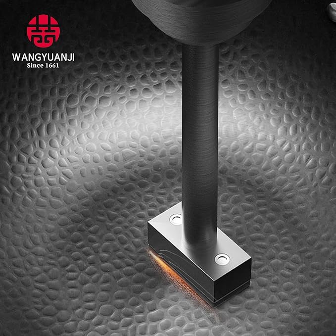 WANGYUANJI 13.4"Carbon Steel Wok Pan with Lid (34cm),Large Flat Bottom Stir Fry Pan for Electric,Induction & Glass Top Stoves, High Stability No-Wobble Design, Lightweight Chinese Cookware, 4-6 People