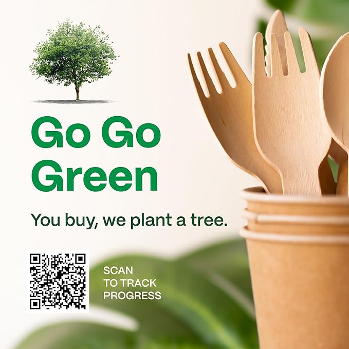 100% Compostable Cutlery Set - 300 Pieces Wooden Compostable Utensils [120 Forks, 90 Knives, 90 Spoons] - Disposable Wooden Cutlery, Eco Friendly Forks And Spoons Disposable Cutlery Set Party Utensils