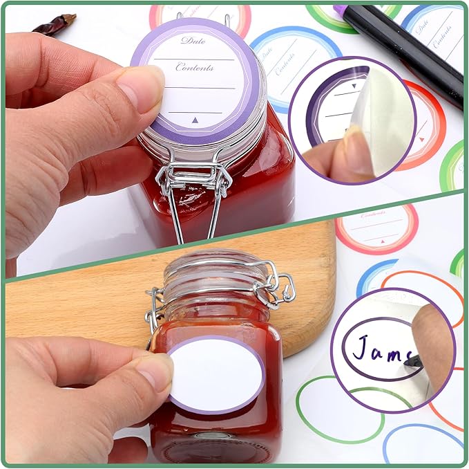 Brajttt Small Glass Jars with Lids,4 oz Spice Jars with Labels,15 Pack Small Glass Containers with Airtight Hinged Lid for Home Kitchen, Arts & Crafts Projects, Spices, Decoration, Snack Foods