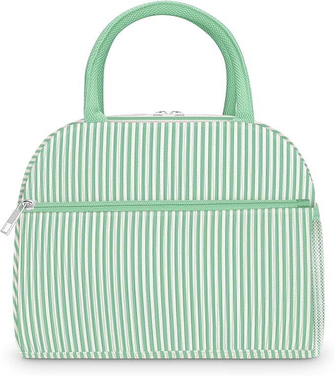 DALINDA Corduroy Lunch Box for Women,Insulated Lunch Bag Cute Cooler Tote Bag,Reusable 11L Large Capacity for Work Camping Picnic