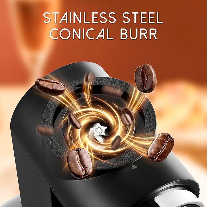 Coffee Grinder Electric, Upgrade Conical Burr Coffee Beans Grinder with Touch Panel, Adjustable Burr Mill with 30 Grinding Sizes