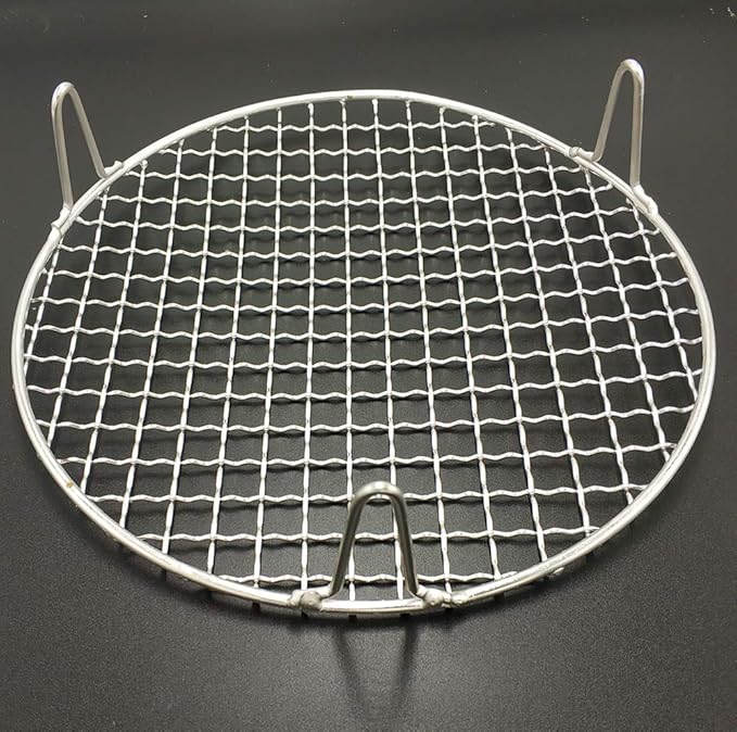 Wire Baking Rack for Airfryer/Oven/Sheet Pan with 2" Height Legs Dia 9.8" Round Cooling Cooking Rack Stainless Steel Barbecue Rack/Carbon Baking Net/Grill/Pan Grate (250mm/9.8")