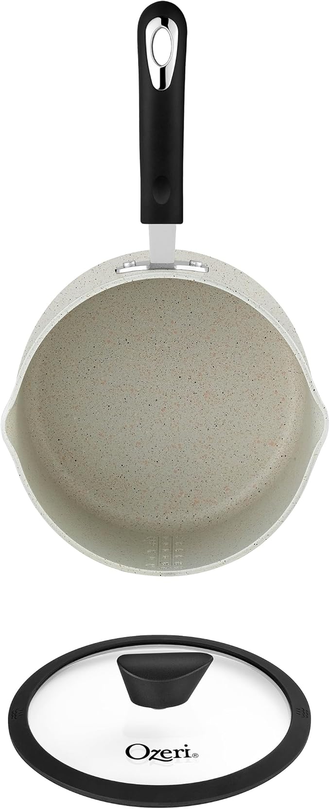 The All-In-One Stone Saucepan and Cooking Pot by Ozeri - 100% APEO, GenX, PFBS, PFOS, PFOA, NMP and NEP-Free German-Made Coating