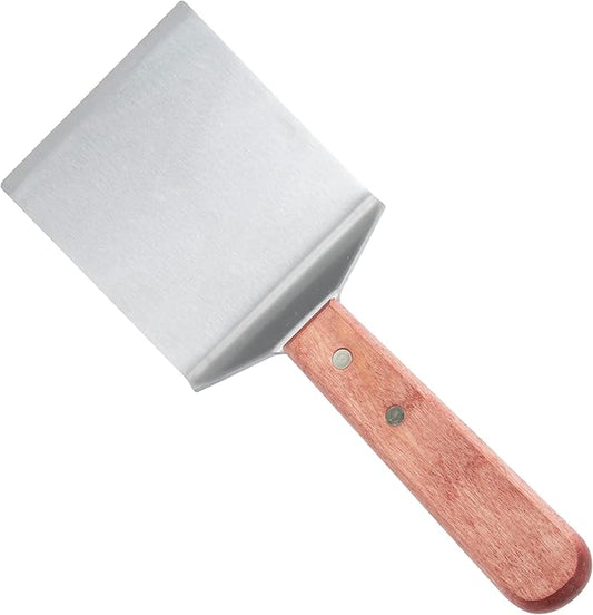 Winco TN46 Blade Steak/Burger Turner4-Inch by 3.75-Inch,Stainless Steel, Brown,Medium