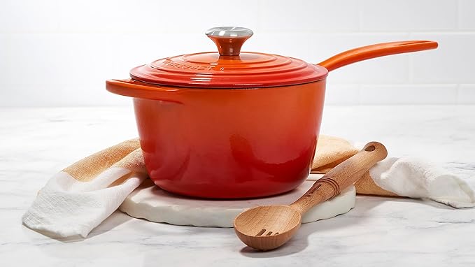 Le Creuset Enameled Cast Iron Signature Saucepan, 2.25 qt., Flame