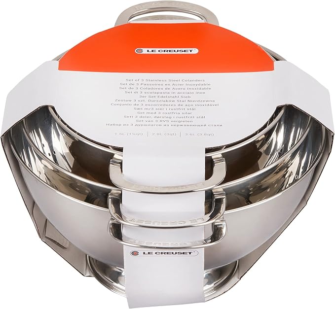 Le Creuset Set of 3 Stackable Colanders