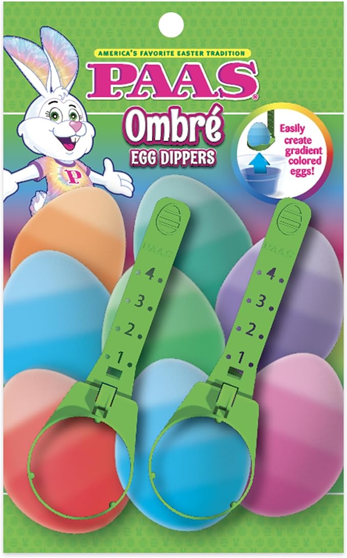 PAAS Ombre Egg Dippers: Easily Create Gradient Color Eggs! Provide an Easy Way to Dye Eggs Using the Ombre Coloring Technique to Create Beautiful Eggs with Gradients of Color