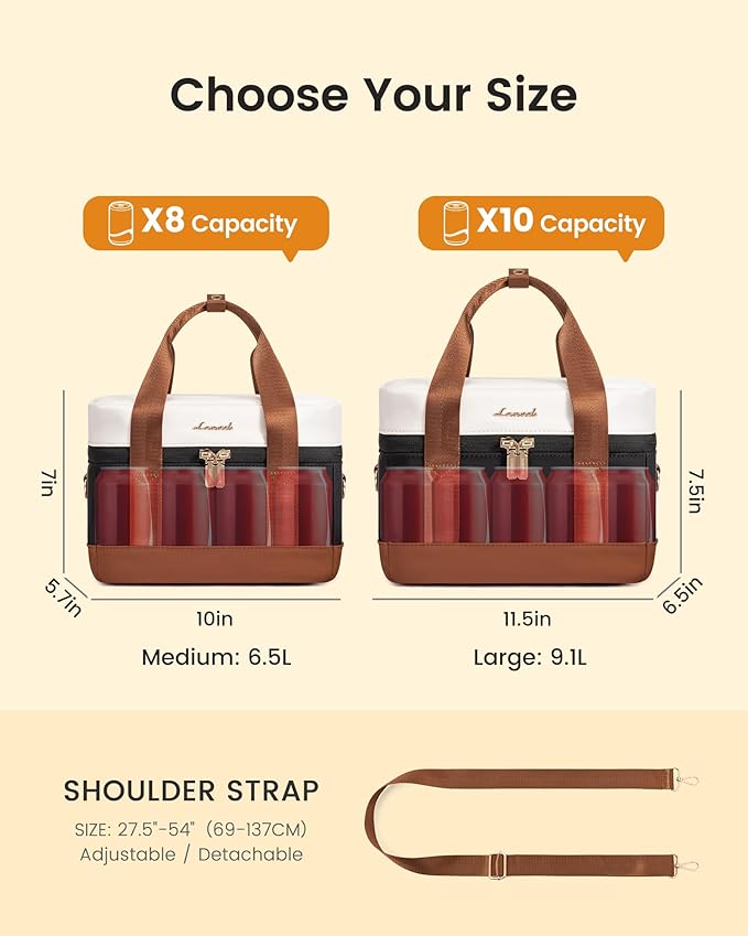 LOVEVOOK Insulated Lunch Bag for Women & Men - Cooler Lunch Tote and Lunch Box for Work and Travel, Black