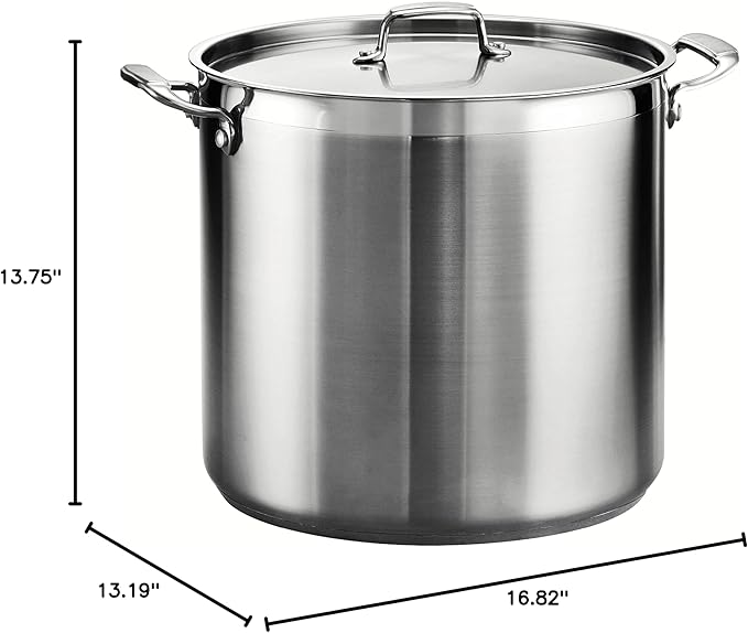 Tramontina Gourmet Stainless Steel 24-Quart Extra Large Stock Pot with Lid