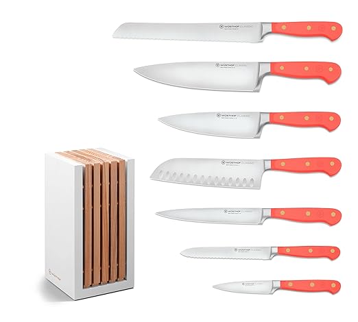 WÜSTHOF Classic Coral Peach 8 Piece Knife Block Set