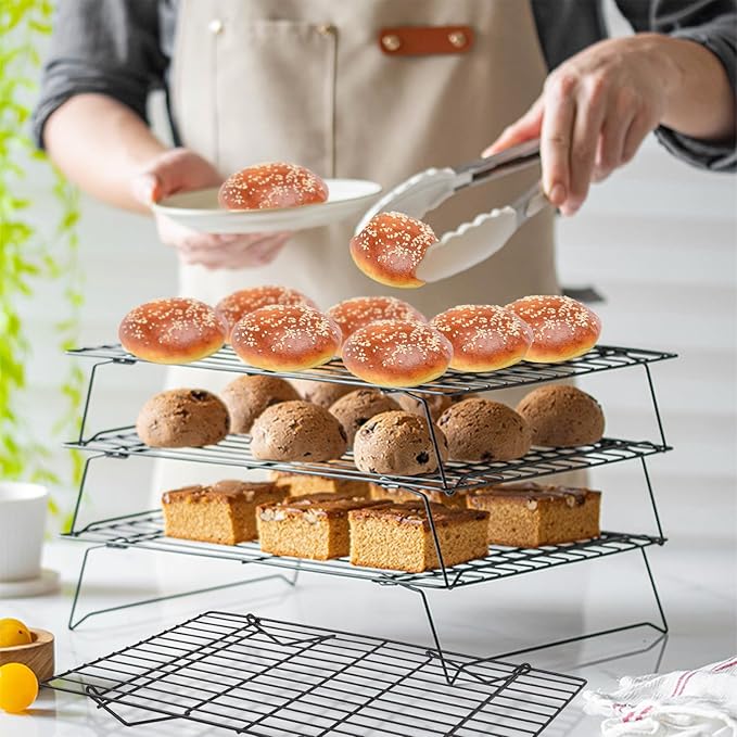 Cooling Rack, 1 Pack 3-Tier Stackable Cooling Rack Baking Rack For Oven Cooking Wire Rack For Baking Sheet, Baking Rack Cooling Rack Baking For Pies, Cookies, Pastries, Cooking And Baking