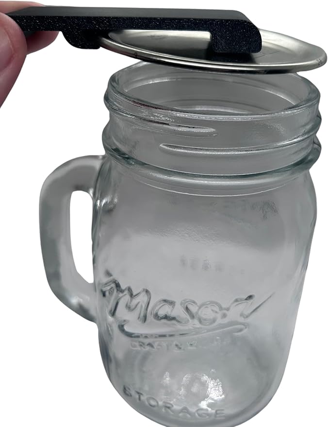 Canning and Mason Jar Opener, Easy Release Vacuum Seal for all lids magnetic (Black)