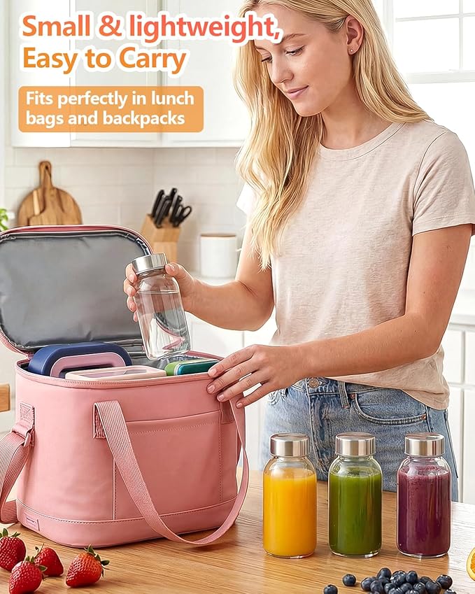 Zukro 8 oz Glass Water Bottles with Lids, Reusable Clear Juice Bottles With Stainless Steel Airtight Cap for Juicing, Ginger Shot, Milk, 250ml Leak Proof Small Smoothie Container, BPA Free, Set of 8