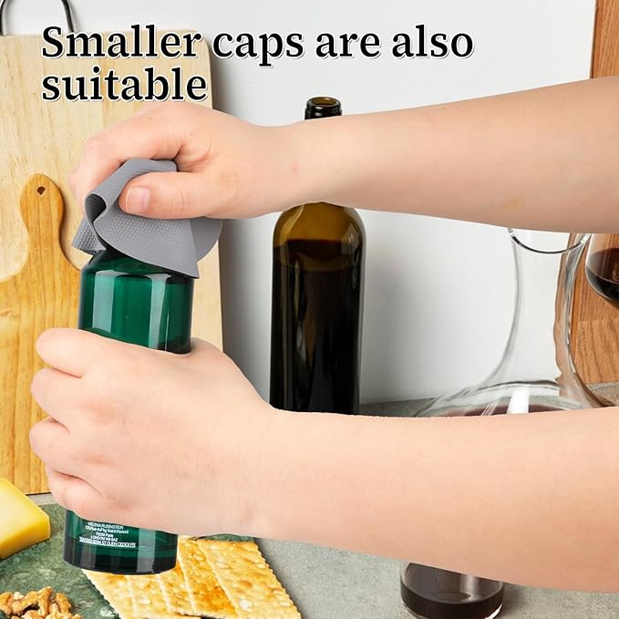 4PCS Jar Opener Gripper Pad, Silicone Jar Openers 5 Inch Square Multi-function Anti-Slip Coasters Bottle Jar Opener, Jar Lid Openers for Opening Cans Jars in Summer(Gray)