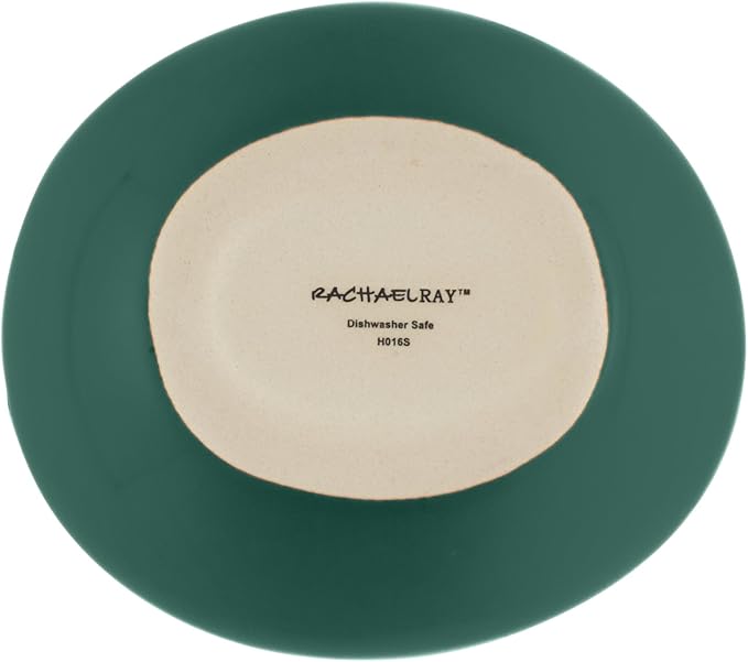 Rachael Ray Solid Glaze Ceramics EVOO Olive Oil Bottle Dispenser with Spout - 24 Ounce, Dark Green