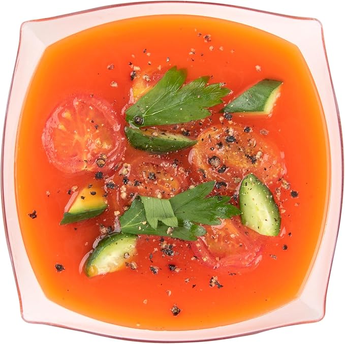 Restaurantware-Moderna 8 Ounce Fancy Plastic Bowls, 10 Square Disposable Salad Bowls - Durable, Heavy-duty, Clear Plastic Bowl, For Warm And Cold Foods