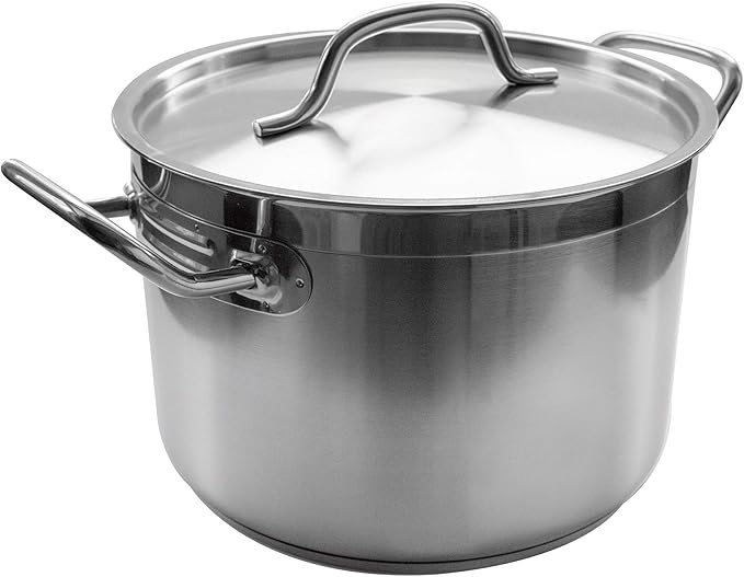 32 Qt Stainless Steel Stock Pot w/Cover