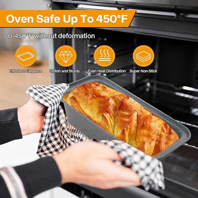 2-Pack Bread Pan, 10inch Non-Stick Bread Loaf Pan, Bread Pans for Homemade Bread, Loaf Pans for Baking Bread 9x5