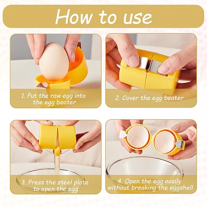 2 Pcs Egg Peeler,Egg Peeler Tool For Hard Boiled Eggs,Cracker,Hard BoiledPeeler,Shell Opener,Shell Opener For Hard Boiled,(Can't open hard-boiled eggs)