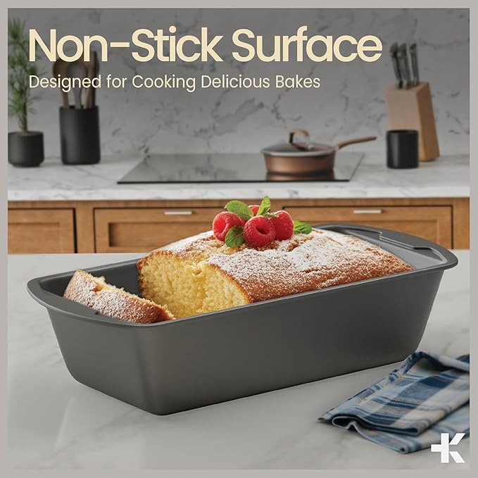 Bakken- Swiss Loaf Pan Set 1-Piece - Deluxe Nonstick Carbon Steel Bakeware for Perfect Bread and Cakes – Dishwasher Safe, Premium Pans for Home Baking