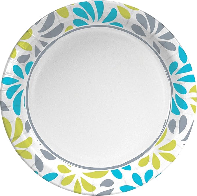Genuine Joe Printed Paper Plates,7",125 Count (Pack of 4)