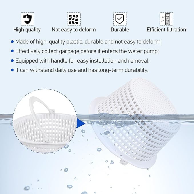 SPX1091C Replacement Above Ground Skimmer Basket for Hayward SP1091 WB736660,SP1091 with Handle -2pcs ﻿