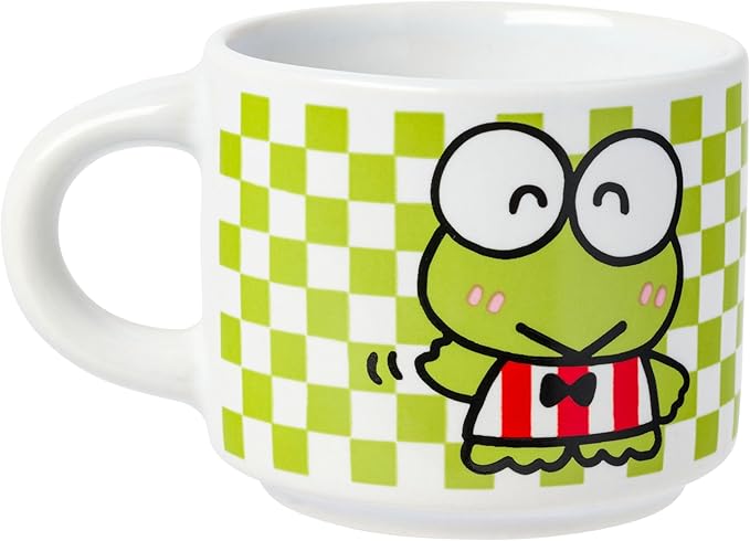 Silver Buffalo Sanrio Hello Kitty and Friends Featuring Keroppi, My Melody, and Pompompurin 4 Pack Ceramic Espresso Cup Set, 3 Ounces