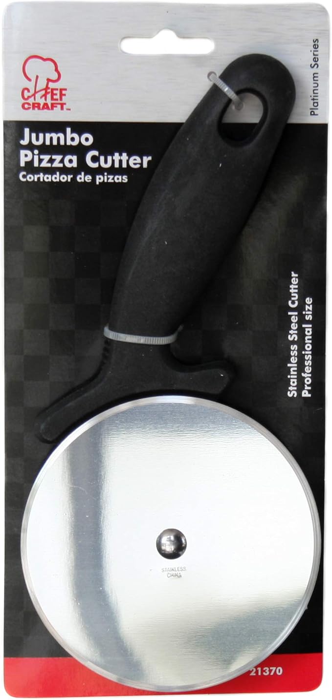 Chef Craft 21370 Pizza Cutter, Stainless Steel Large Black