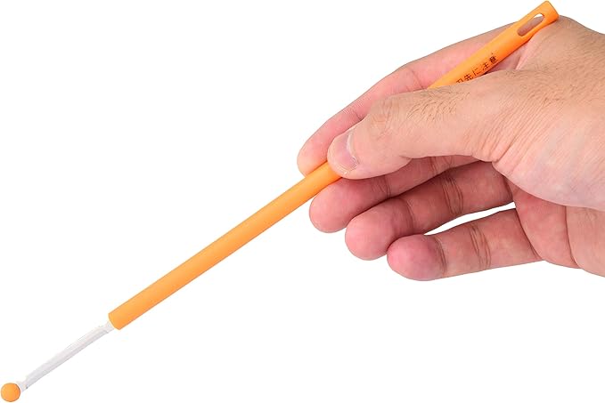 Seki Japan Egg Mix Stick, Egg Yolk and White Strring Stainless Steel Blade, Chalaza Removal Parts, with Safety Cover Orange