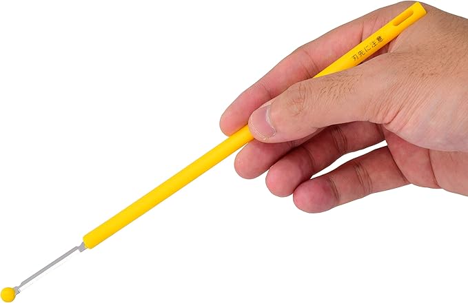 Seki Japan Egg Mix Stick, Egg Yolk and White Strring Stainless Steel Blade, Chalaza Removal Parts, with Safety Cover Yellow