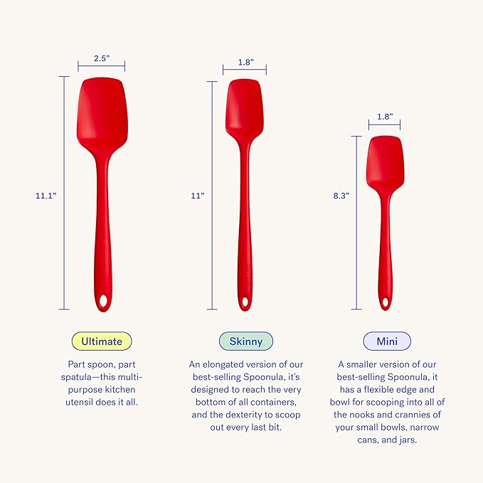 GIR: Get It Right Silicone Spatula Spoonula, Non-toxic Cooking Utensils for Nonstick Cookware, Cooking and Baking - Ultimate - 11IN - Sprinkles