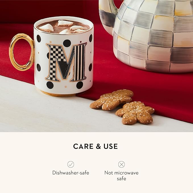 MACKENZIE-CHILDS My Mug, Decorative Ceramic Coffee Mug with Handle, D