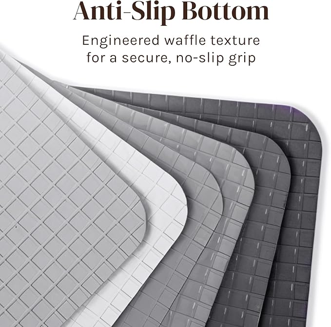 Cooler Kitchen Extra Thick Flexible Cutting Mat Set With Food Icons & EZ-Grip Back (Set Of 4 Mats) - Flexible Cutting Boards for Kitchen - Flexible Plastic Cutting Board Set (Black and White)...