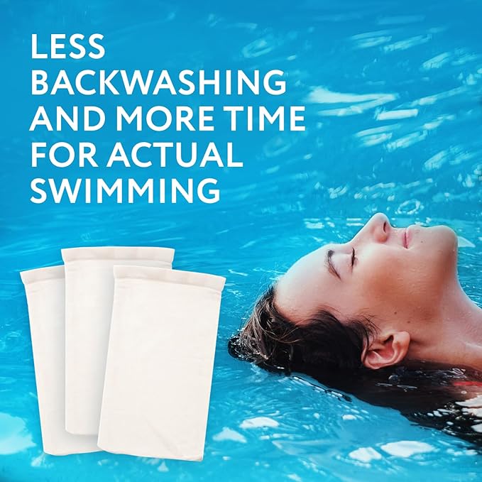 IMPRESA Pool Skimmer Socks 10-Pack - Reusable Nylon Mesh Filter Socks for Skimmer Baskets - Fits Inground & Above Ground Pools - Catches Leaves & Debris, Prevents Clogging