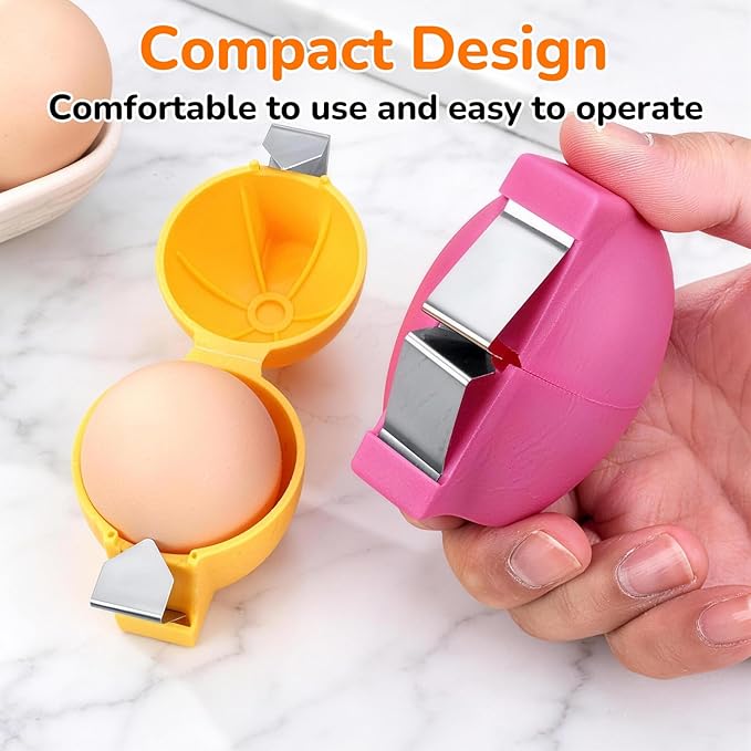 3Pcs Egg Shell Opener,Egg Separator Egg Cracker Egg Peeler for Raw Eggs, Hard Boiled Egg Peeler for Cutting Eggs,Quickly Cutting Off Eggs Breaker Gadgets for Cooking Bakery Kitchen Use (3PCS)