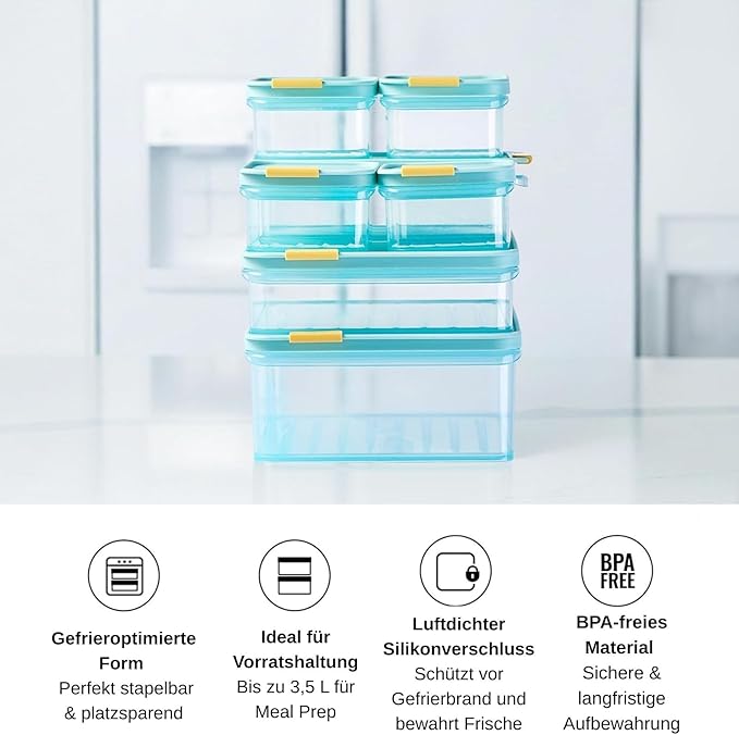 LocknLock HFL101 Freezer Fit Plastic Food Storage Container with Lid for Kitchen, Lunch, Meal Prep, and Leftovers, BPA-Free, Airtight, Leakproof, Microwave, Dishwasher-Safe, 450ml