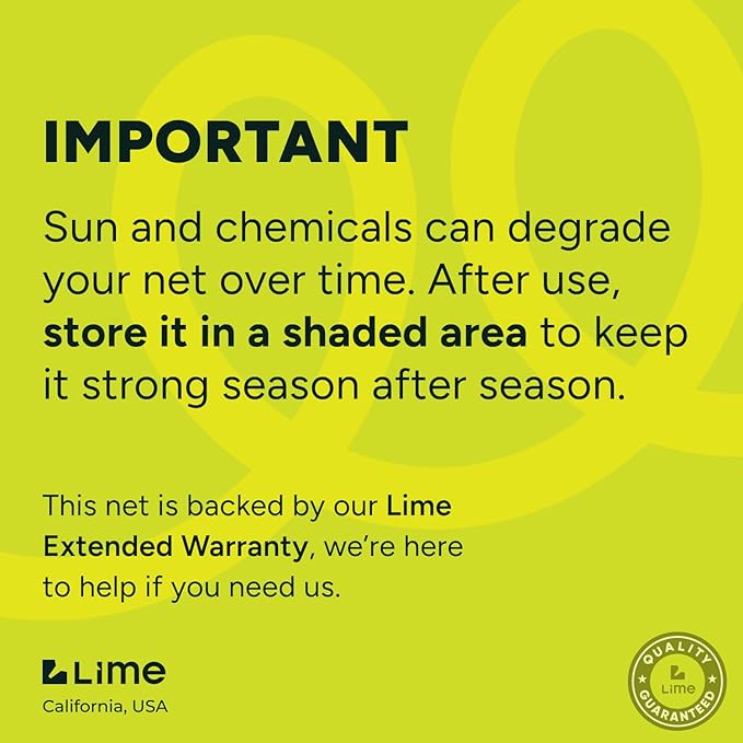 Lime Ultra-Durable Pool Skimmer Net – Deep Fine Mesh for Efficient Leaf & Debris Cleaning, Fits Standard Pool Poles (Net Only, No Pole)