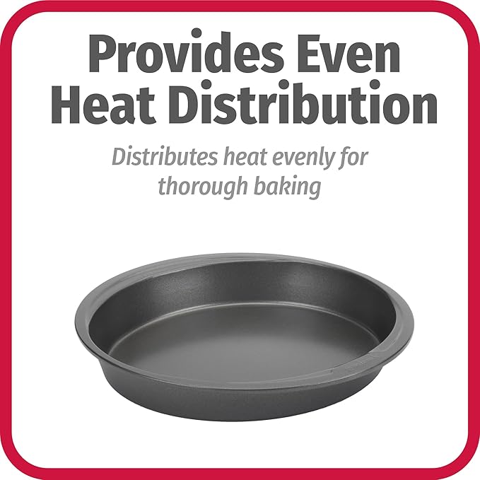 GoodCook Everyday Nonstick Steel Round Cake Pan, 9 Inch, Gray