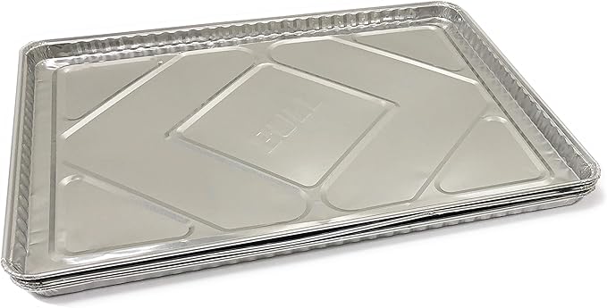 Bull Outdoor Products 24269 Grease Tray Liner, Silver, 12 Pack, for 38" Bull Grills
