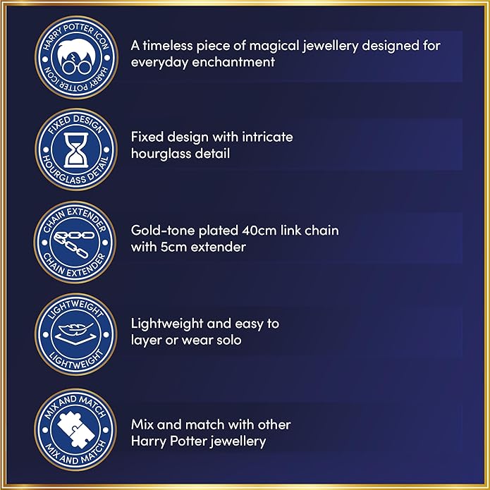 Harry Potter 20mm Fixed Time Turner Necklace by The Carat Shop