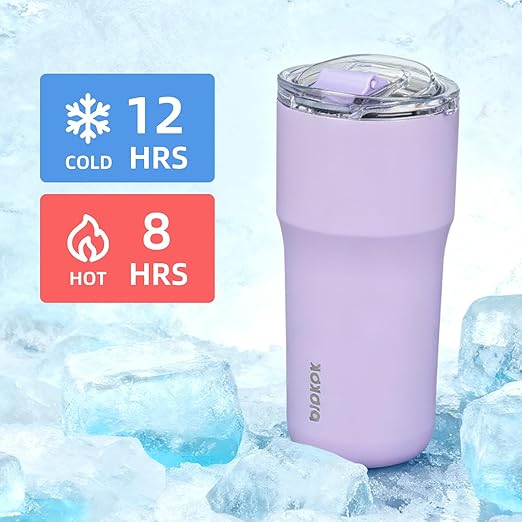 BJPKPK Insulated Tumbler with Lid,24oz Stainless Steel Tumbler,Double Wall Travel Coffee Mug Thermal cup,Keep Drinks Cold and Hot,Dark Green
