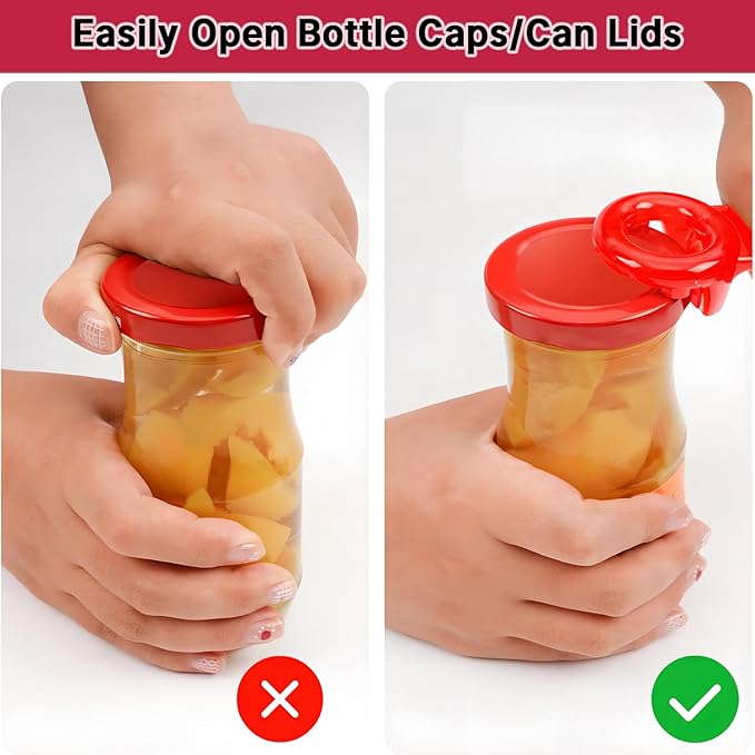 Multifunctional Can Opener,2 Pcs Easy Jar Opener for Kids and Arthritis and Carpal Tunnel Sufferers