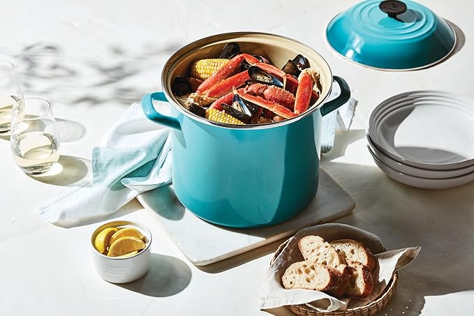 Le Creuset Enamel on Steel Stockpot, 10 qt., Olive