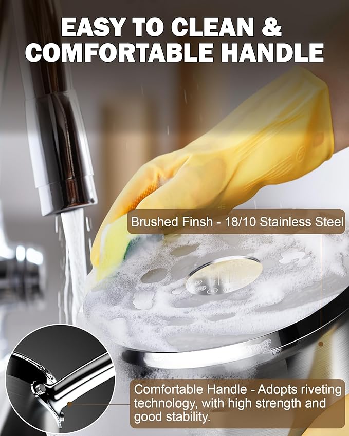 Cooks Standard Saucepan with Lid 18/10 Stainless Steel, 3-Quart Professional Sauce pot Mini Milk Pan, Oven Safe 500℉, Compatible with All Stovetops, Silver