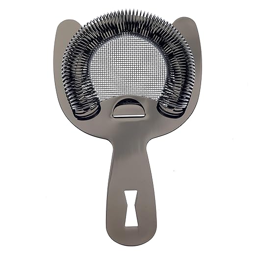 Barfly Fine Mesh Spring Strainer, Black