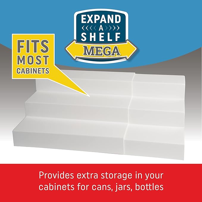 Dial Industries 3 Tier Adjustable Canned Goods Shelves for Kitchen Cabinet and Pantry Organization, Mega