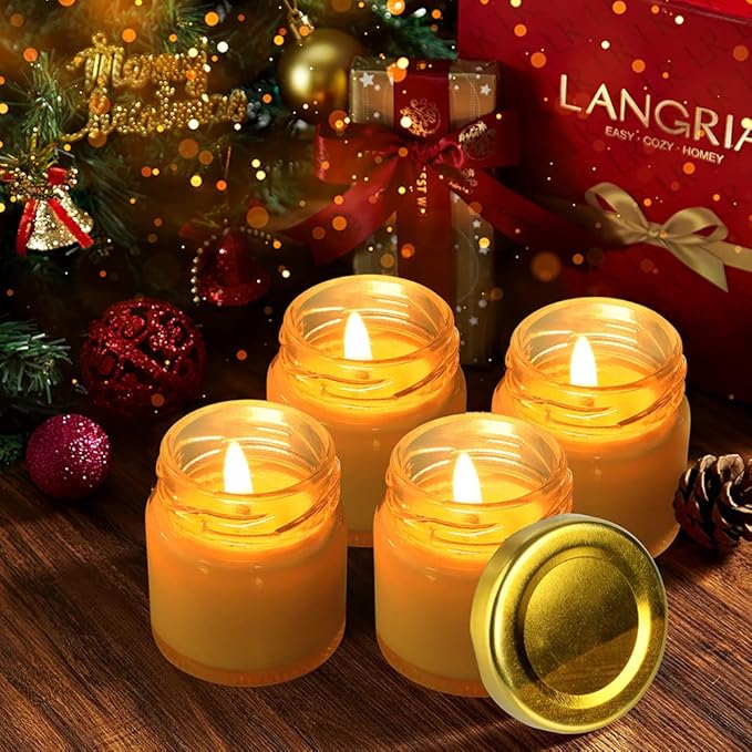Folinstall 60 Pack Small Glass Jars with Lids, 1.5 oz Mini Honey Jars, Candle Jar for Candle Making for Gifts, Crafts, Spices, Wedding, Party Favors