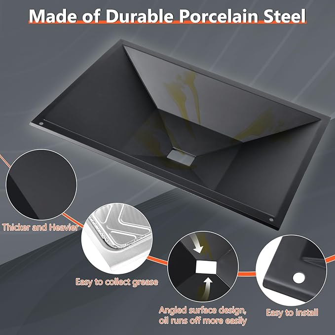 Genesis II Grease Tray with Catch Pan for Weber Genesis II 300 Series Grill (2017 and Newer), Genesis II E-310 II E315 Drip Pan Replace Weber 66036 Genesis 2 Grease Tray, 18.1" L x 13.34" W x 3.87" H