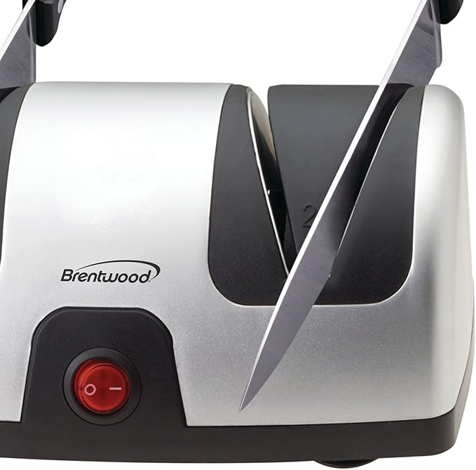 Brentwood TS-1001 2-Stage Electric Knife Sharpener, 9.80in. x 7.20in. x 4.80in.